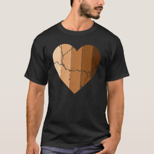 Melanine huidtone harten, wees aardig, zwarte gesc t-shirt