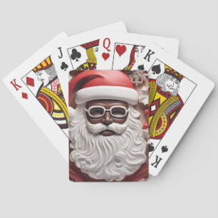 Melanine Kerstmis Chocolade Zwart Kerstman Pokerkaarten