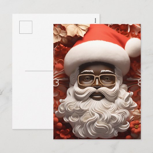 Melanine Kerstmis Chocolade Zwart Sinterklaas Plez Feestdagenkaart (Voorkant / Achterkant)