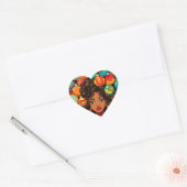Melanine Kerstmis Zwart Koningin Melanine Vrouw Ke Hart Sticker (Envelop)