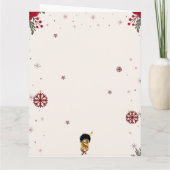 Melanine Kerstmis Zwart Meisje Magic Xmas Magic Fu Kaart (Achterkant)