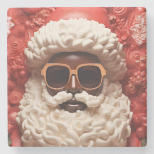 Melanine Kerstmis Zwarte Kerstmis Sinterklaas Bruh Stenen Onderzetter