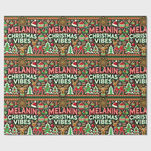 Melanine Kerstvibes Cadeaupapier (Vlak)