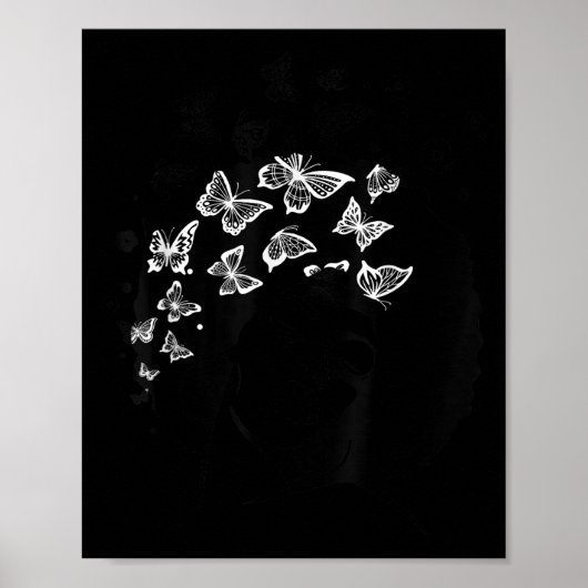 Melanine Koningin Afro-Amerikaans Sterk Zwart Natu Poster (Voorkant)