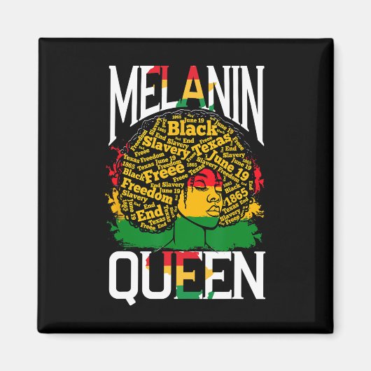 Melanine Koningin Vrouw  Magneet (Voorkant)