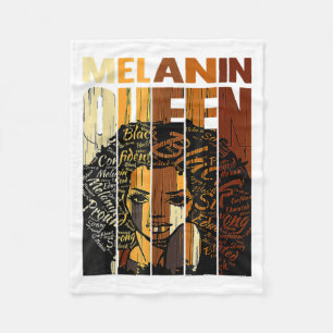 Melanine Koningin Zwarte Geschiedenis Maand Afro A Fleece Deken