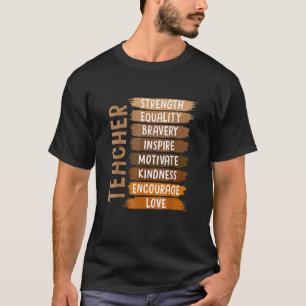 Melanine Leraar Zwarte Geschiedenis Maand Afrikaan T-shirt