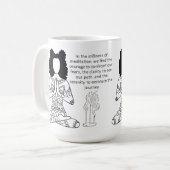 Melanine Meditation Motivatie Quote Coffee Mok (Voorkant links)
