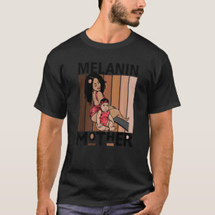 Melanine Moeder Bruin Huid Meisjes Moeder Zwart Me T-shirt