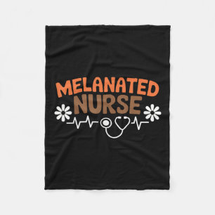 Melanine Nurse Appreciation Black History Month Re Fleece Deken