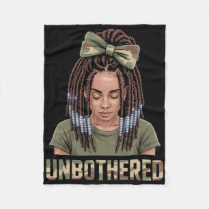 Melanine Onverstoorbare Zwarte Vrouwen Camo Geschi Fleece Deken