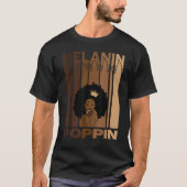 Melanine Poppin voor vrouwen Sterke Black Afro cul T-shirt (Voorkant)