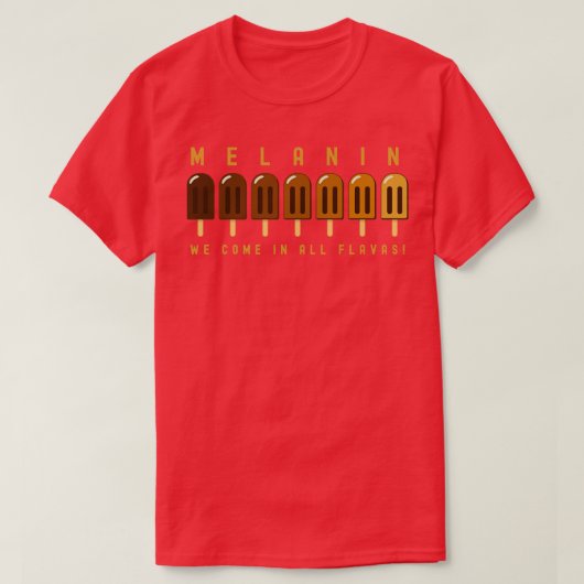 Melanine Popsicles Bruine Huid Viering T-shirt (Design voorkant)