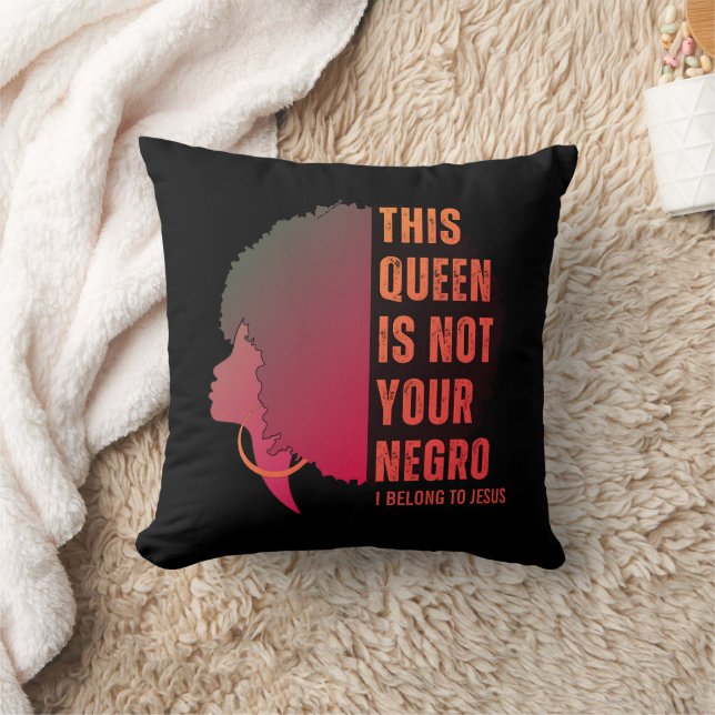 Melanine Queen NIET UW NEGRO Afro Kussen (Deken)