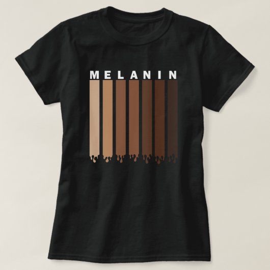 Melanine Shirt, Beauty heeft geen huidtone T-shirt (Design voorkant)