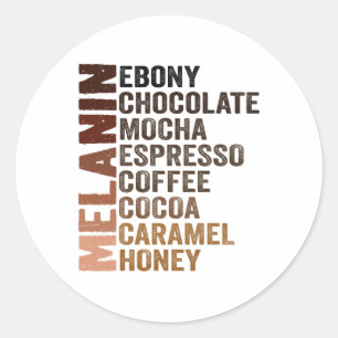 Melanine Shirten Funny Juneteenth Vrouwen Zwart Ge Ronde Sticker