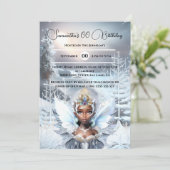 Melanine sneeuwkoningin winterbos hemelse maan kaart (Staand voorkant)