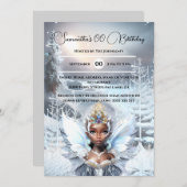 Melanine sneeuwkoningin winterbos hemelse maan kaart (Voorkant / Achterkant)