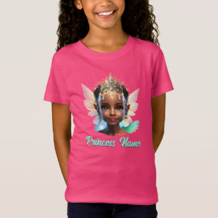 Melanine sprookjesachtige prinses thema meisjesach t-shirt