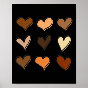 Melanine Tinten Hart Melatonine Huid Zwarte Geschi Poster