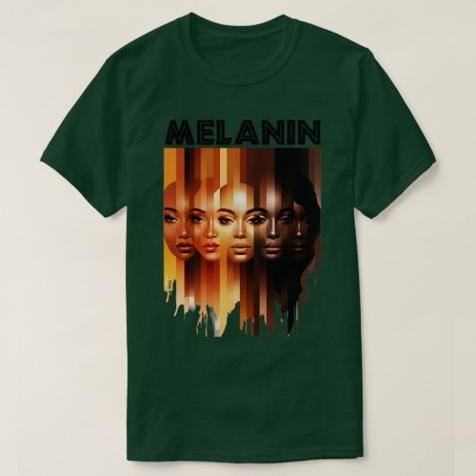 Melanine tinten schoonheid voor vrouwen t-shirt (Design voorkant)