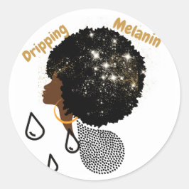 Melanine uitstoten ronde sticker