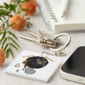 Melanine uitstoten sleutelhanger (Voorkant Rechts)