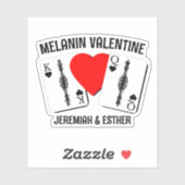 Melanine Valentijn BLACK QUEEN KING Sticker (Vel)