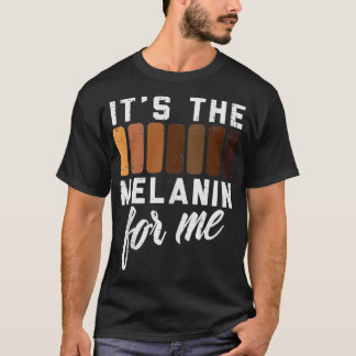 Melanine voor mij Zwarte Pride BHM Afrikaanse Mann T-shirt