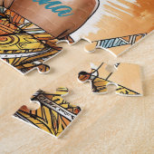 Melanine Vrouw met Gevlochten Bun - Afrikaanse Pri Legpuzzel (Zijkant)