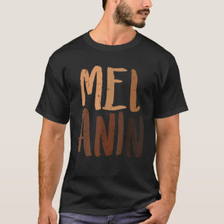 Melanine Zwarte Geschiedenis Trots Afro-Amerikaans T-shirt