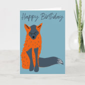 Melanistische Fox Dierenvrienden Verjaardag Kaart (Voorkant)