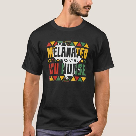 Melanitaire ICU-urse zwarte-geschiedenismaand Inte T-shirt (Voorkant)