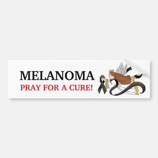 Melanoma Awareness Angel Bumpersticker (Voorkant)