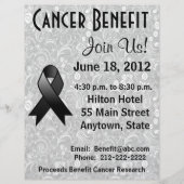 Melanoma Awareness Benefit Grey Floral Flyer (Voorkant)