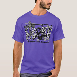 Melanoma Awareness cross lint Sterke hoop liefde T-shirt