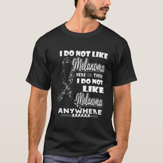 Melanoma Awareness lint Zwart lint T-shirt (Voorkant)