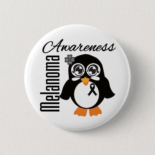 Melanoma Awareness Penguin Ronde Button 5,7 Cm (Voorkant)