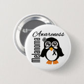 Melanoma Awareness Penguin Ronde Button 5,7 Cm (Voorkant /achterkant)