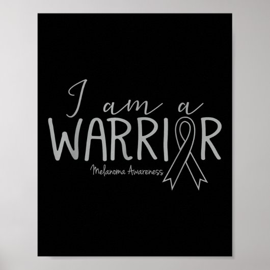 Melanoma Awareness Skin Cancer I are a Warrior Poster (Voorkant)