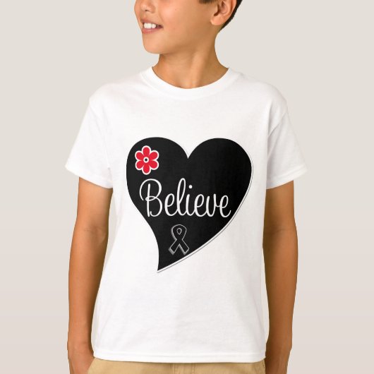 Melanoma Believe Heart T-shirt (Voorkant)