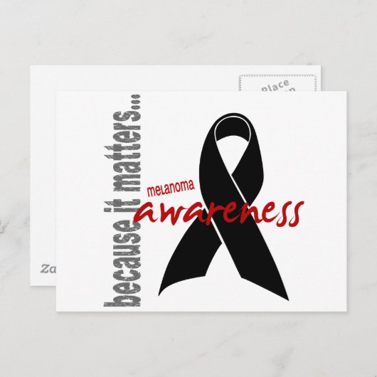 Melanoma-bewustzijn Briefkaart (Voorkant / Achterkant)