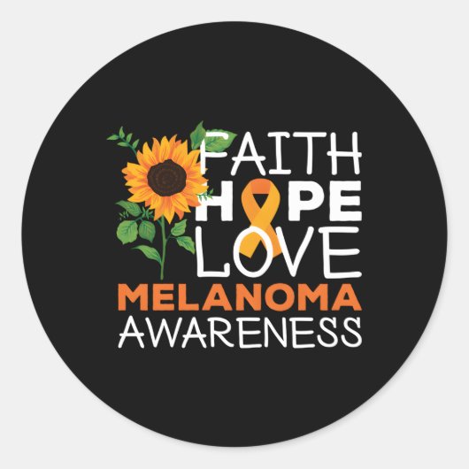Melanoma-bewustzijn Ronde Sticker (Voorkant)