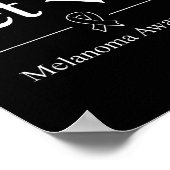 Melanoma Black Awareness Ribbon Poster (Hoek)