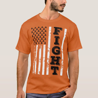 Melanoma Cancer Awareness Flag American Flag 4th T-shirt