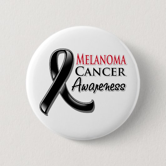 Melanoma Cancer Awareness Rib Ronde Button 5,7 Cm (Voorkant)