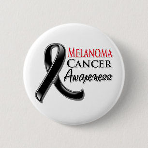 Melanoma Cancer Awareness Ribbon Ronde Button 5,7 Cm