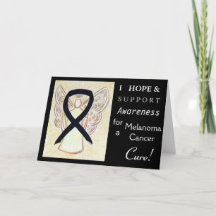 Melanoma Cancer Awareness Ribbon Wenskaart Feestdagen Kaart