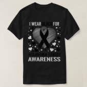 Melanoma Cancer Awareness Support Ribbon T-shirt (Design voorkant)