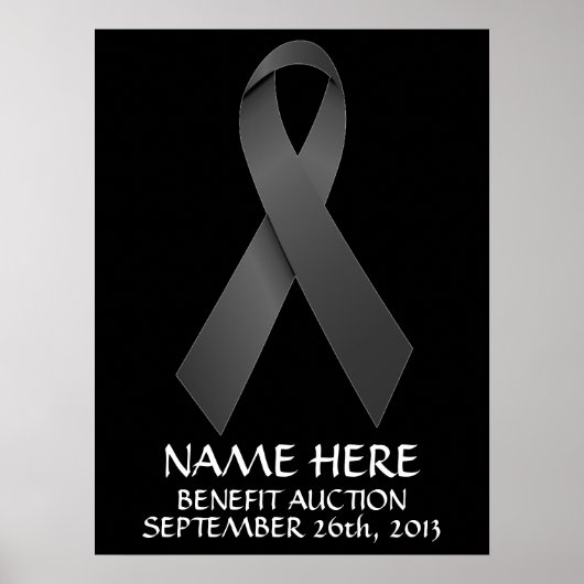 Melanoma Cancer Benefit Auction Ribbon Poster (Voorkant)